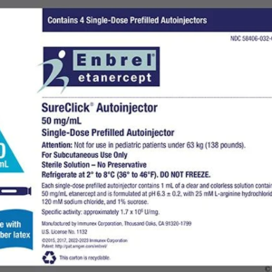 Enbrel Etanercept 50 mg/mL Autoinjector