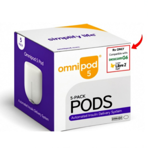 Omnipod 5 G6/Libre 2 Plus Compatible 5 Pack